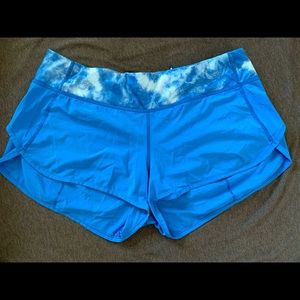 Lululemon Blue Tie-dye Athletic Shorts - Size 8